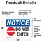 Signmission Do Not Enter Sign, Vinyl Decal, 24in W x 18in L, 2PK OS-2PACK-NS-D-1824-L-15438 - alternate 6